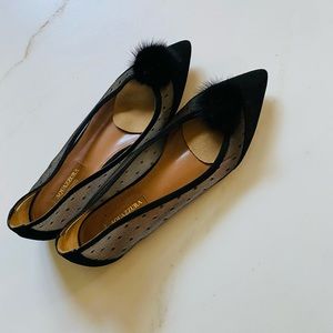 Aquazzura Pom Pom ballerina flats